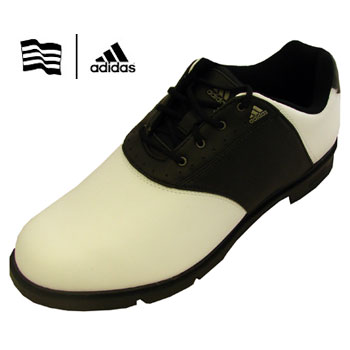 adidas Chesterfield White/Black Saddle Golf Shoes
