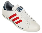 Adidas Court Star White/Red Canvas Trainers