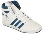 Adidas Decade HI White/Blue Leather Trainers
