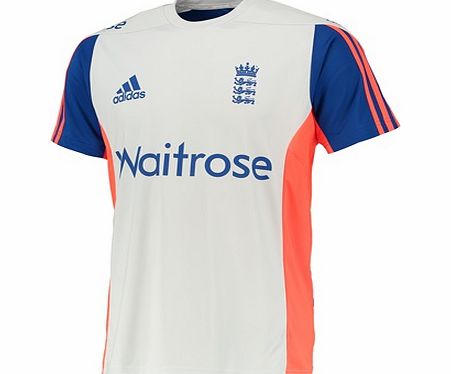 Adidas England Cricket Training T-shirt Lt Grey S30394