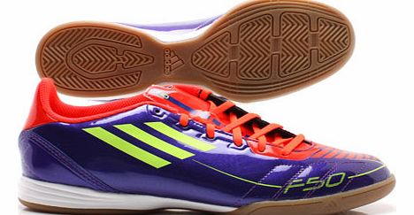Adidas F10 Indoor Kids Football Trainers Anodized