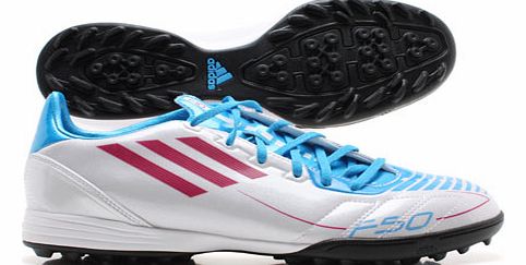 Adidas F10 TRX TF Football Trainers White/Blue/Pink