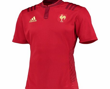 Adidas France FFR Rugby Away Shirt 2015 Red S07490