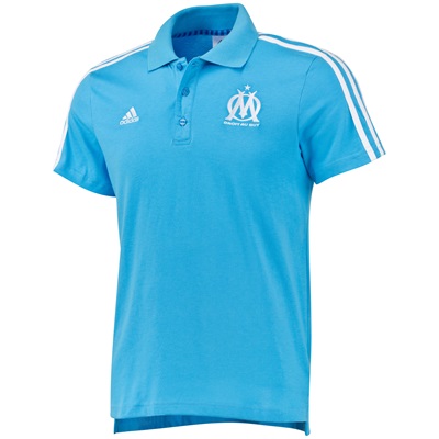 Adidas France Olympique de Marseille 3 Stripe Polo - Core