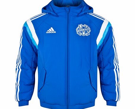 Adidas France Olympique de Marseille Padded Jacket Lt Blue