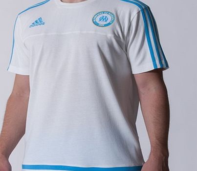 Adidas France Olympique de Marseille T-Shirt - White/Om Blue