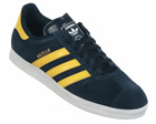 Adidas Gazelle 2 Navy/Yellow Suede Trainers