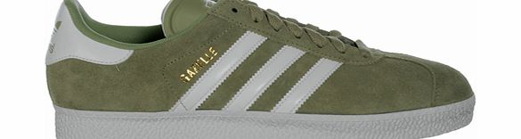 Adidas Gazelle II Stone/White Suede Trainers