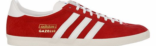 Gazelle OG Red/White Suede Trainers