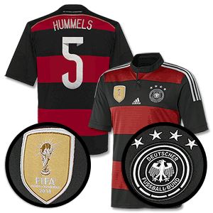 Germany Away 4 Star Boys Hummels Shirt 2014 2015