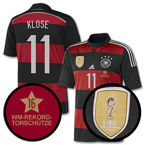 Adidas Germany Away 4 Star Klose Shirt 2014 2015 Inc WC