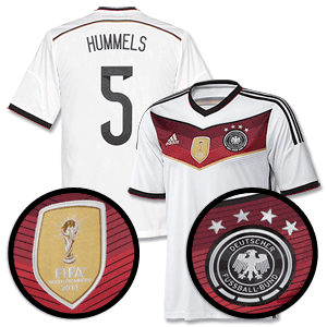 Germany Home 4 Star Boys Hummels Shirt 2014 2015