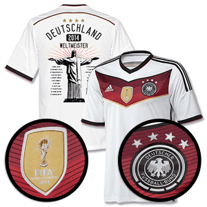 Germany Home 4 Star Shirt 2014 2015 Inc Winners