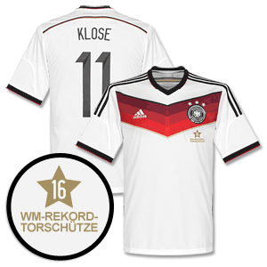 Adidas Germany Home Klose Shirt 2014 2015 Inc WC Record