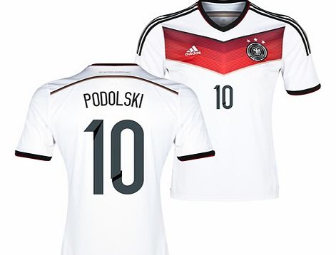 Germany Home Shirt 2013/15 with Podolski 10