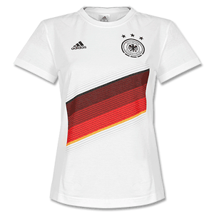 Germany Womens White Graphic T-Shirt 2014 2015
