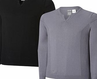Adidas Golf Adidas Mens AdiPure Notched V-Neck Sweater