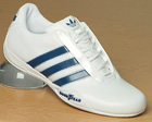 Goodyear Race White/Blue Leather Trainers