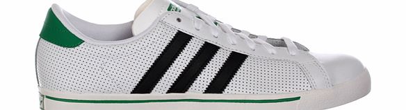 Adidas Greenstar White/Black Perforated Leather