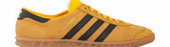 Adidas Hamburg Gold/Black Suede Trainers