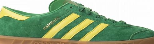 Adidas Hamburg Green/Yellow Suede Trainers