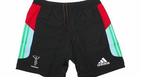 adidas Harlequins 2014/15 Players Woven Rugby Training Shorts - size L