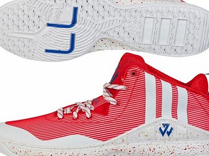 Adidas J Wall Basketball Shoe - Scarlet/White