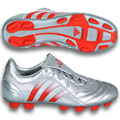 Adidas Junior Pulsado Beckham TRX Firm Ground - Silver/Red.