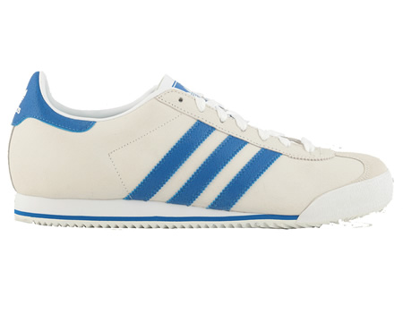 Adidas Kick White/Blue Leather Trainers