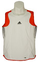 Adidas Kids Predator Pulse DLC Sleeveless Vest White/Red Size Medium Boys (140 cms tall)