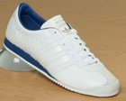 Adidas Leader White/White/Blue Leather Trainer
