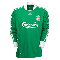 Adidas Liverpool Away GoalKeeper Shirt 2008/09 - Kids.