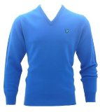 Lyle and Scott Green Eagle Knitted Sweater Sapphire XL