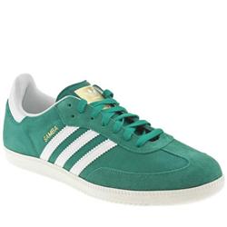Adidas Male Samba Suede Upper in Green, Pale Blue