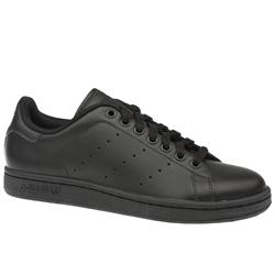 Male Stan Smith 2 Color Leather Upper in Black