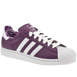 Adidas Male Superstar 2 Color Leather Upper in Purple