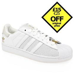 Adidas Male Superstar Ii Tlux Leather Upper in White
