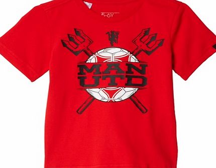 Adidas Manchester United Graphic T-Shirt - Kids Red