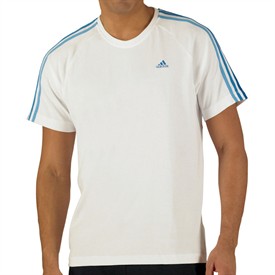 adidas Mens Essentials T-Shirt White/Blue