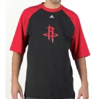 adidas Mens Houston Rockets T-Shirt Black/Red