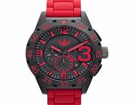 Adidas Mens Red Newburgh Chronograph Watch