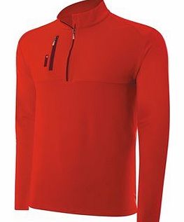 adidas Mixed Media Layer Golf Jumper Bold Red AW14 L