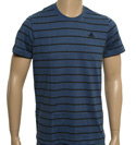 Adidas Navy and Black Stripe T-Shirt
