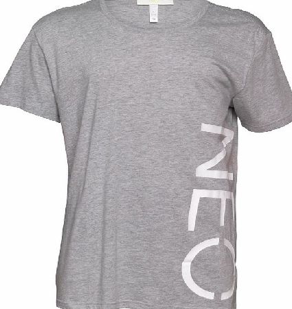 adidas Neo Mens Logo T-Shirt Grey/White