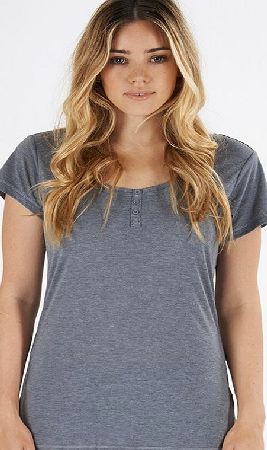 adidas Neo Womens Henley Neck T-Shirt Medium