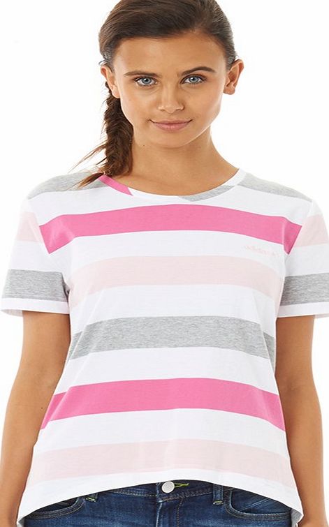 adidas Neo Womens Multi Coloured Striped T-Shirt