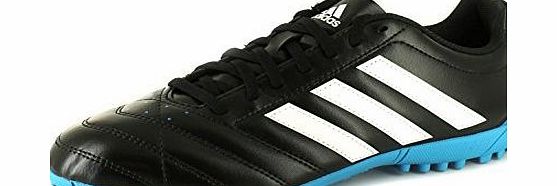 adidas New Mens/Gents Black Adidas Goletto V Tf Synthetic Astro Turf Trainers - Black/White/S.Blue - UK SIZ