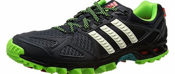 adidas Performance Kanadia Trail 6, Mens Trail Running Shoes, Black (Night Grey/Chalk White/Solar Red), 10 UK