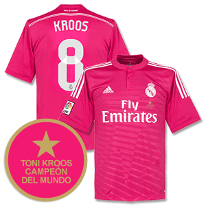 Real Madrid Away Kroos Shirt 2014 2015 Inc Chest