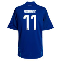 Real Madrid Away Shirt 2008/09 with Robben 11.